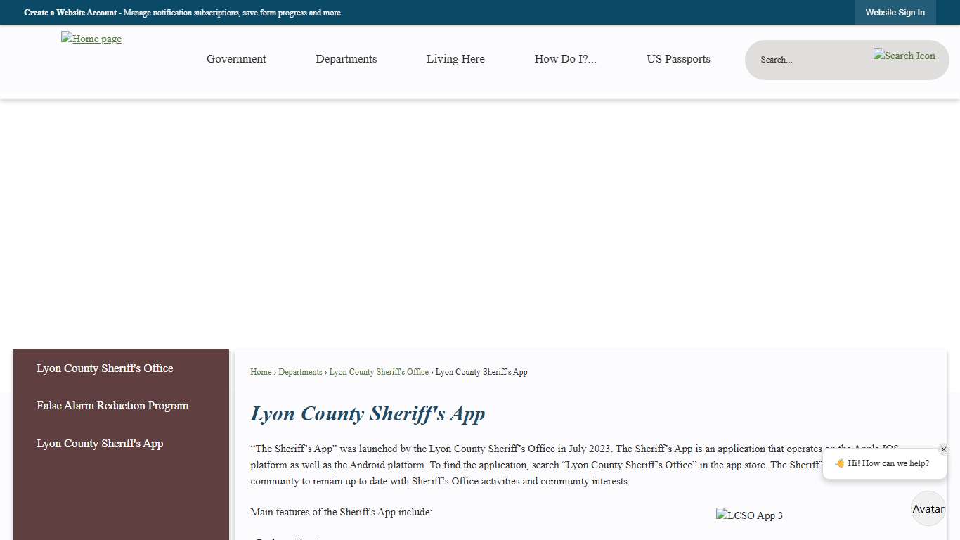 Lyon County Sheriff's App | Fernley, NV - Official Website